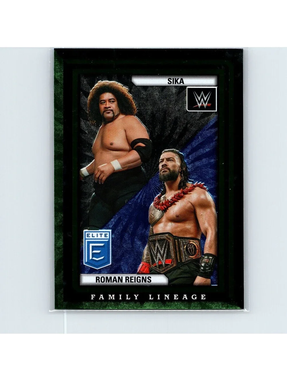 2023 Donruss Elite WWE Sika / Roman Reigns #3 Family Lineage Green The Bloodline